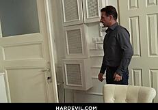 Alyssa bounty gags on monster cock before hot anal ass to mouth cumshot facial