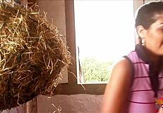 Farmer Falls for Brunette Twins Kit and Kat Lee's Threesome Seduction