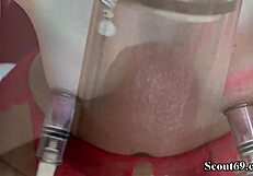 Pregnant german blonde teen milks her lactating tits to intense orgasm