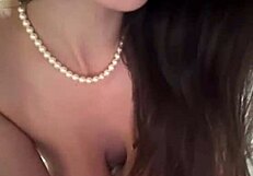 Neighbor's milky big tits make my jerking cock explode