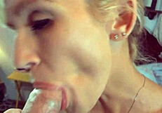 milf jolene devil swallows hubby's hot cum load straight down her throat