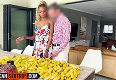 big tits ebony teen's tight pussy gets dominated and pounded doggystyle by massive black cock