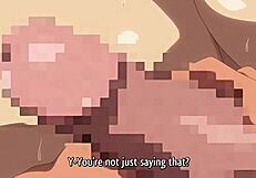 hentai teen rewards sloppy blowjobs with her eager mouth dripping cum