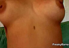 Monster cock ravages 18yo freakyflames shaved teen ass pussy anal blowjob cumshot facial small tits