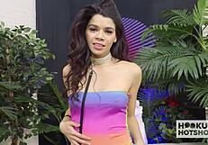 gorgeous harley haze takes bryan gozzling's rough face fuck doggystyle and creampie