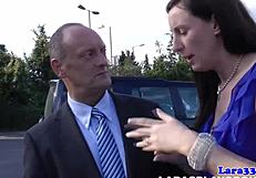 Mature British Pornstar in Nurse Uniform Fingered with Gloves Heels Stockings