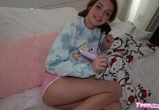 daddy johnny makes shrooms squirt from tight pussy with buttplug while riding huge cock