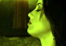 exotic indian babe strips nude by erotic fire