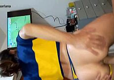 Muscular Brazilian Milf in Leggings Gets Monster Cock Anal Gaping Squirting Workout