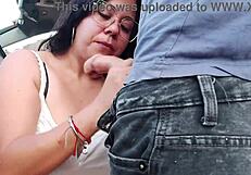 Maya Sucks Handsome Stranger's Monster Cock Deepthroat in Public Street Blowjob