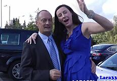 Mature British Pornstar in Nurse Uniform Fingered with Gloves Heels Stockings