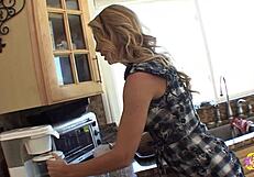 experienced lady licks young lesbian friend's tight pussy