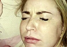 stepson rams big dick into sleeping milf's mouth morning