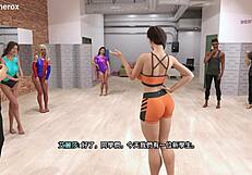 3d hentai freshwomen dances with teacher on rooftop, big tits bukkake squirt