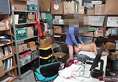 19yo latina thief's shaved pussy slammed deep by monster cock in lingerie, deepthroat and domination make her teen tits bounce.