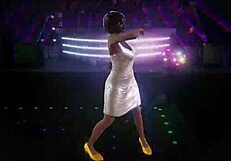 she dances sexy shaking her ass to funk