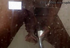 bbw ebony milf squirts wildly in steamy shower