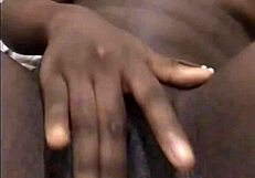 Ebony Amateur Fingers Big Ass Pussy Solo