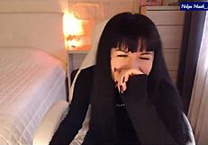 helga's lingerie striptease rips clothes off her perky nipples and clit vibing pussy so sweetly sexy