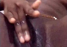 Ebony Amateur Fingers Big Ass Pussy Solo