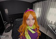 VR Redhead Daphne Takes Huge Cock Anal in Scooby Cosplay!