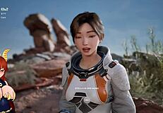 Her massive tits make my heart race in this starry whisper game