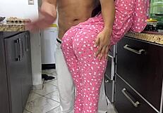 Isn't her huge latina ass in pajamas begging daddy to massage deep?