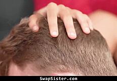 broke stepsisters desperately seduce stepbrothers in wild cash-for-sex orgy swap