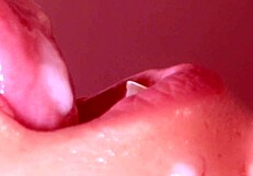 Listen to my hot indian wife swallow cum from huge cock in closeup pov