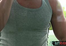 Hot oiled glamour blonde ass fucked hard!