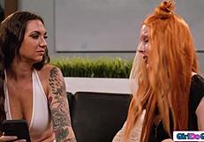 Big Tits Lesbians Lick Pussy in Hot Threesome