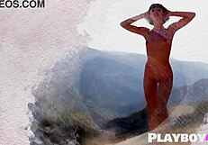 hiking babe poses teasing all natural teen curves subtly