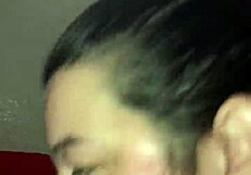 BbW Black Babe Devours Huge Cock with Greedy Tit Sucking