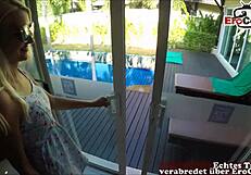 Skinny Blonde Teen Fucked Vacation POV