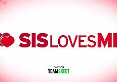 Bound college virgin stepsister sucks stepbrother's dildo before facial cumshot