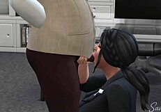 Indian Boss Pounds Arab Secretary's Stockinged Pussy At Work