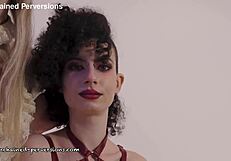 lucifera dominates nausi in brutal angel demon lezdom anal strapon orgy