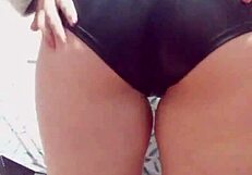 Chubby babe unboxes anal toys and wet clothes for fat ass masturbation play