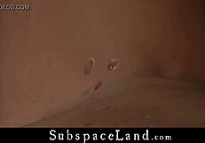 You submit as hardcore slave scarlet gets bound spanked and cock slapped in bdsm lair