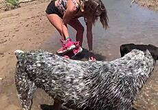 sparks and i go completely wild fucking in outdoor mud