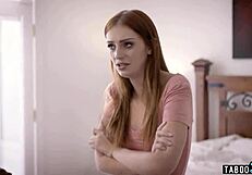 i spy on petite redhead teen next door and fuck her tight ass rough