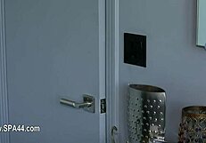 voyeur camera catches extreme hardcore massage with intense erotic fingering and blue film vibes