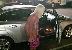 who needs clothes ripping off in public night when my shaved milf pussy shines?