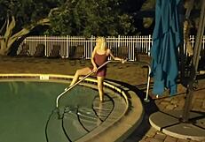 who needs clothes ripping off in public night when my shaved milf pussy shines?