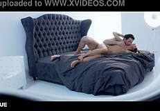 spanish babe alexa tomas moans in erotic cowgirl and spooning with lover