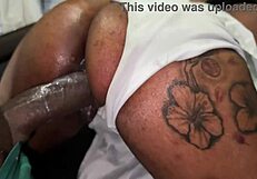 Stepsis Bent Over Bed Stuffed Big Black Cock Missionary Doggystyle Close-Up