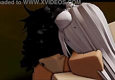 roblox goat fights in fishnets cartoon style