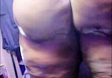 ebony ssbbw spreads fat ass pussy on desk dildos till she squirts dripping