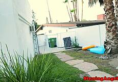 bigtits babe begs for close-up anal drilling in oiled missionary