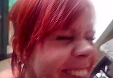 hey neighbor wanna fuck my redhead pussy on balcony?